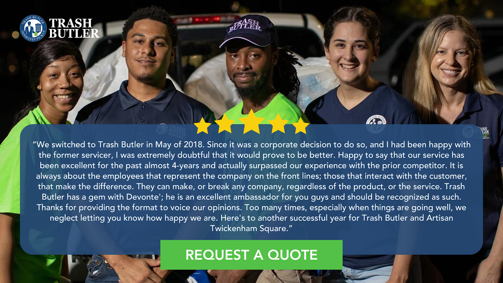 Valet Trash Service Serving Our Community